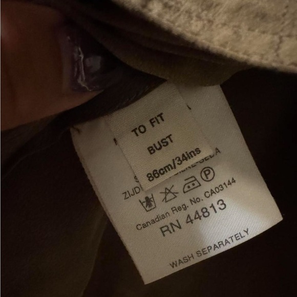 Vintage Jaeger Silk Button Down olive/ Khaki women’s 34 bust - Picture 6 of 8